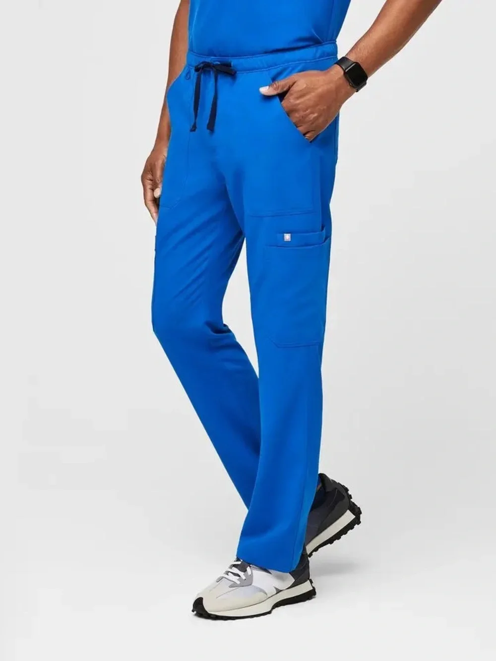 FIGS Men’s Royal Blue Cairo Cargo Straight-Leg Scrub Pants Size XL